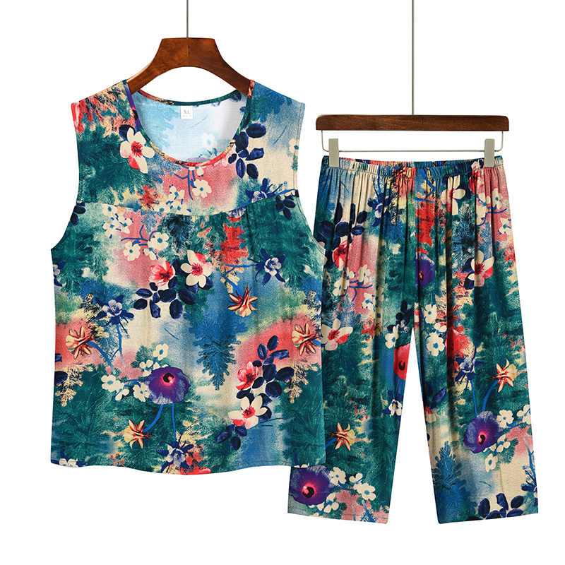 Sleeveless vest set for the elderly (XL-3XL size 14 color) [Please contact customer service to confirm the shipping size after placing an order]