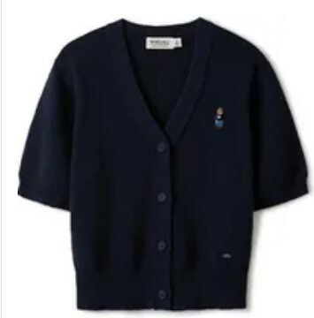 [S] WHO.A.U STEVE BOUCLE V-NECK CARDIGAN [LADIES],NAVY, WHCKE2511F-59-NAVY (SWAU356)