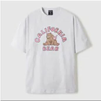 [S] WHO.A.U STEVE ILLUST T-SHIRT,GREY PINK, WHRPE3782U-AA-GREY PINK (SWAU358)