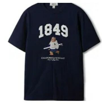 [S] WHO.A.U STEVE PATCH SHORT SLEEVE T-SHIRT,NAVY, WHRAE2353U-59-NAVY [FINAL SALE] (SWAU362)