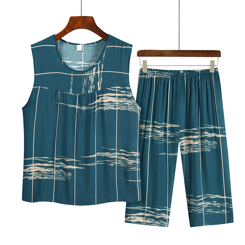 Sleeveless vest set for the elderly (XL-3XL size 16 color) [Please contact customer service to confirm the shipping size after placing an order]