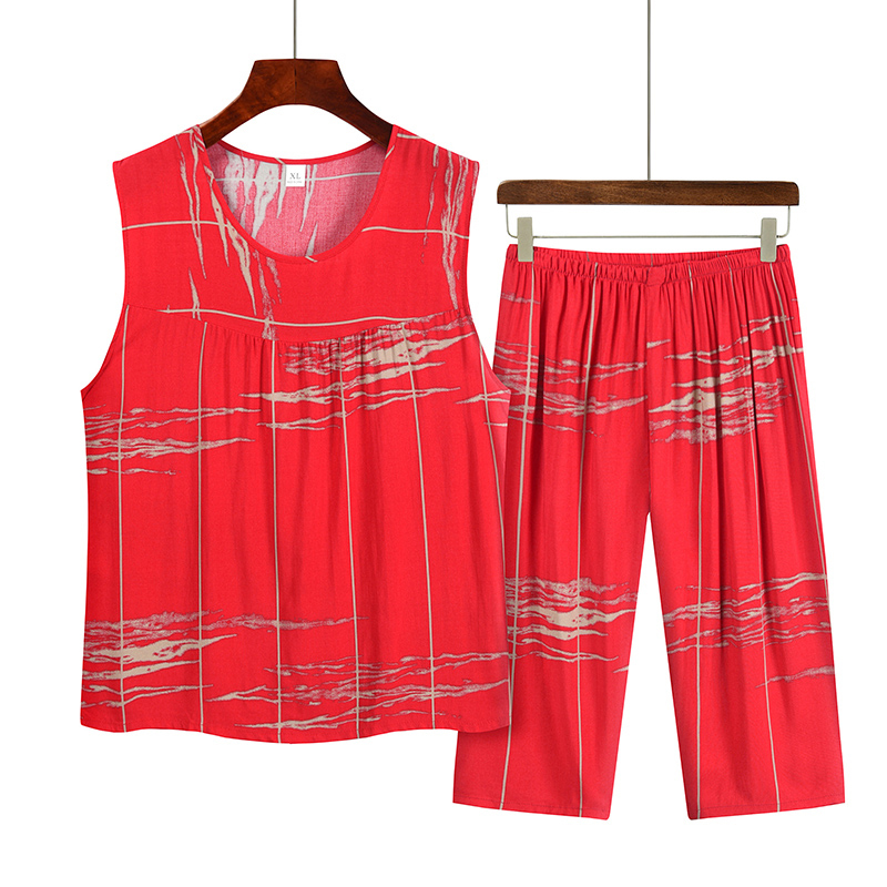 Sleeveless vest set for seniors (XL-3XL size 20 color) [Please contact customer service to confirm the shipping size after placing an order]