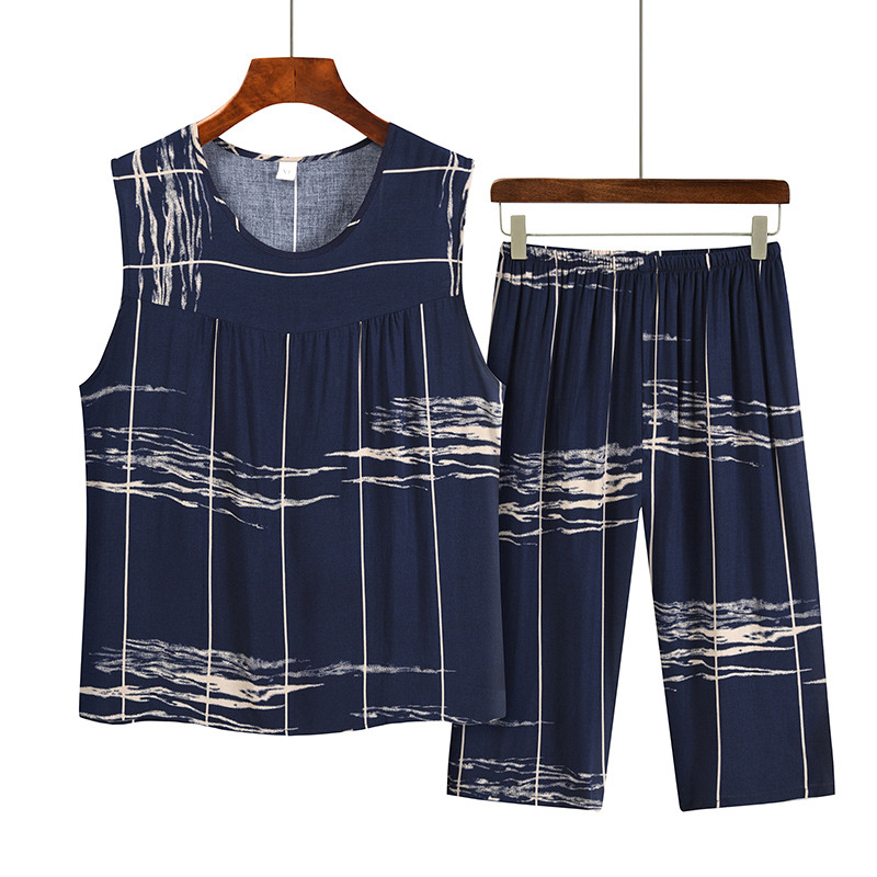 Sleeveless vest set for the elderly (XL-3XL size 21 color) [Please contact customer service to confirm the shipping size after placing an order]