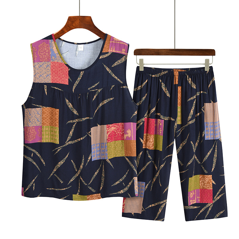 Sleeveless vest set for the elderly (XL-3XL size 24 color) [Please contact customer service to confirm the shipping size after placing an order]
