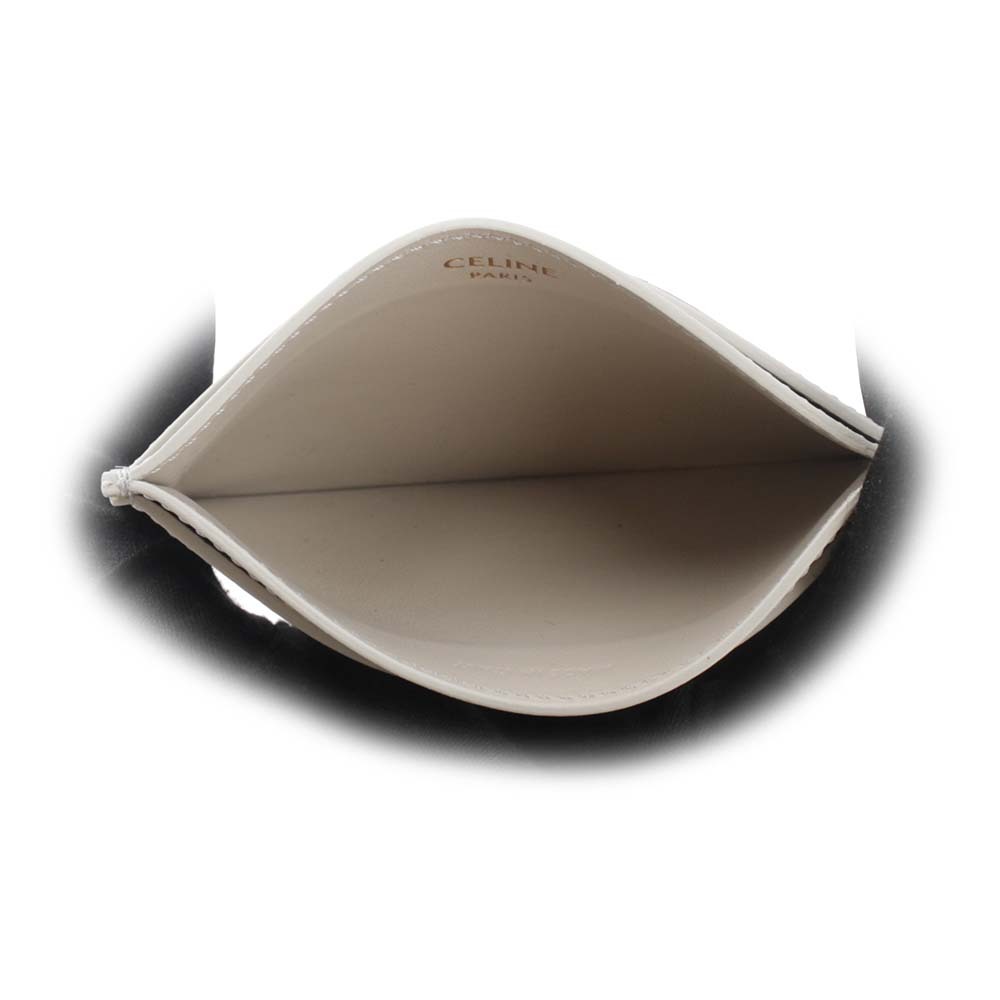【CELINE】Triomphe 凱旋門壓印小牛皮名片夾/卡片夾(淺石灰色) 10B703EMH.02LS