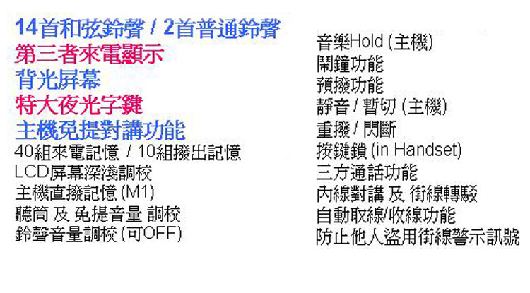 Teledevice 數碼高清2.4GHz室內無線子母電話 D2400 (P3226)