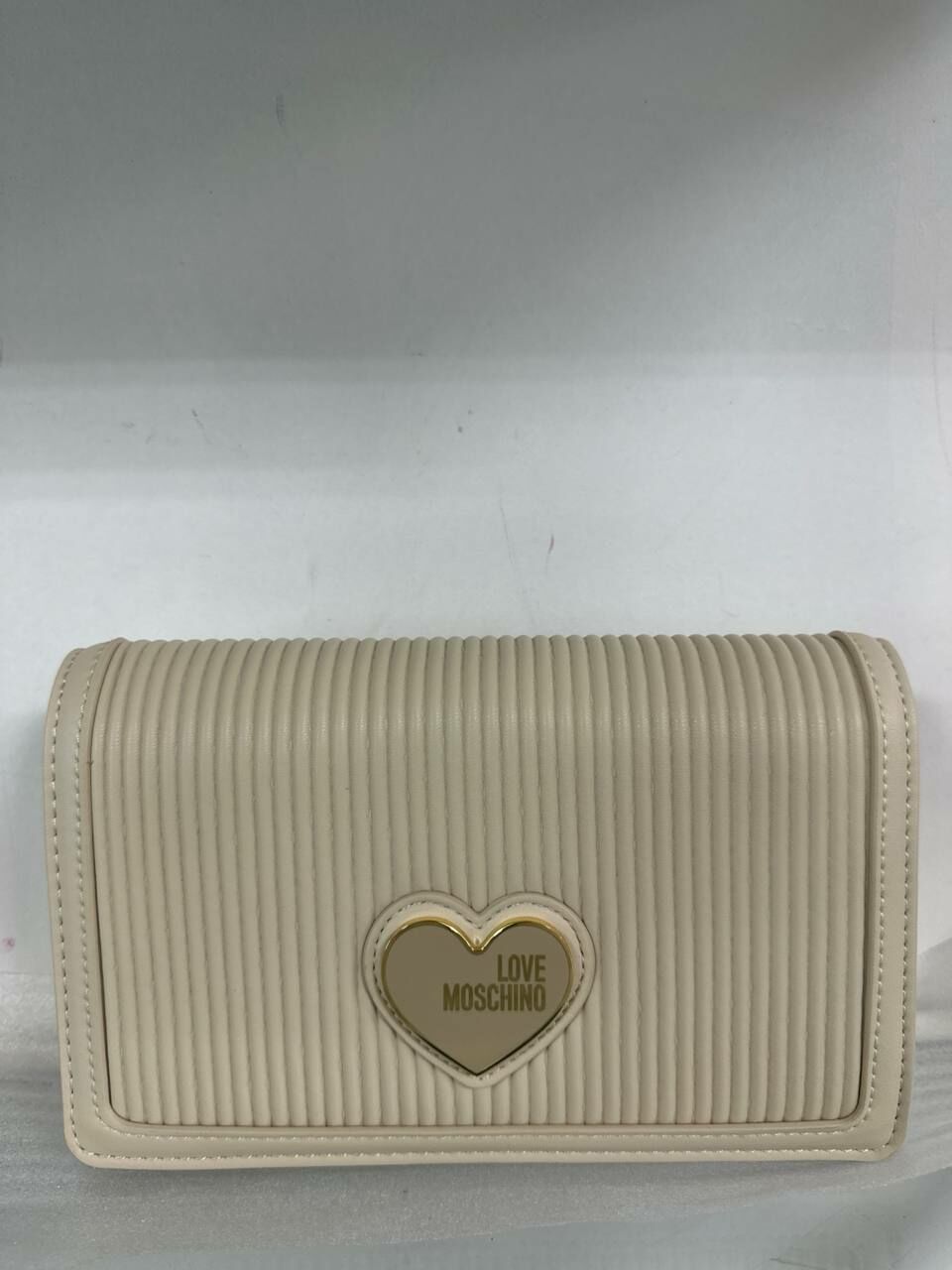 [S] LOVE MOSCHINO JC4080PP1GLA1110 PLEATED BAG,IVORY, 8059965234700 (SLM382)