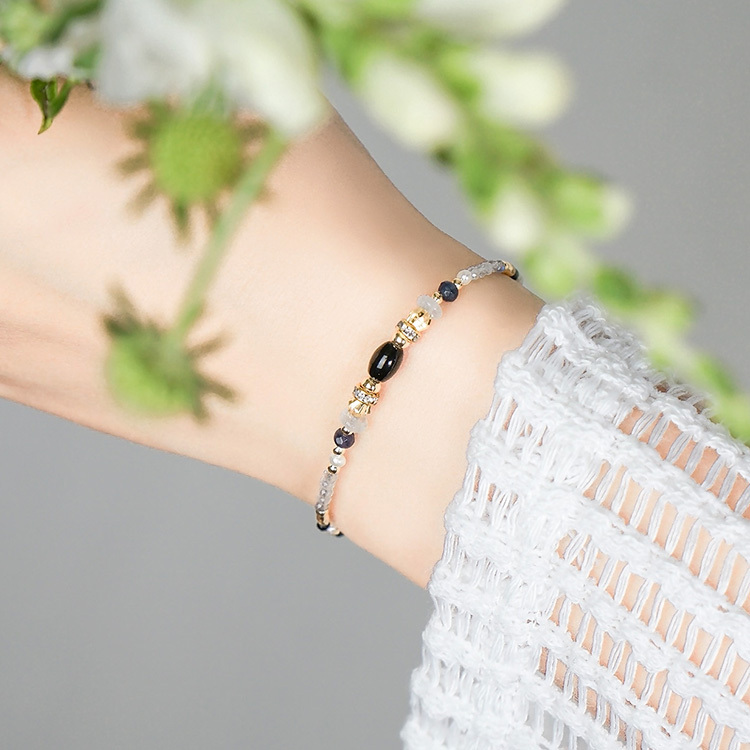 七月誕生石 • 黑曼陀羅 • 不可預知的愛 – 黑瑪瑙 – 手鍊