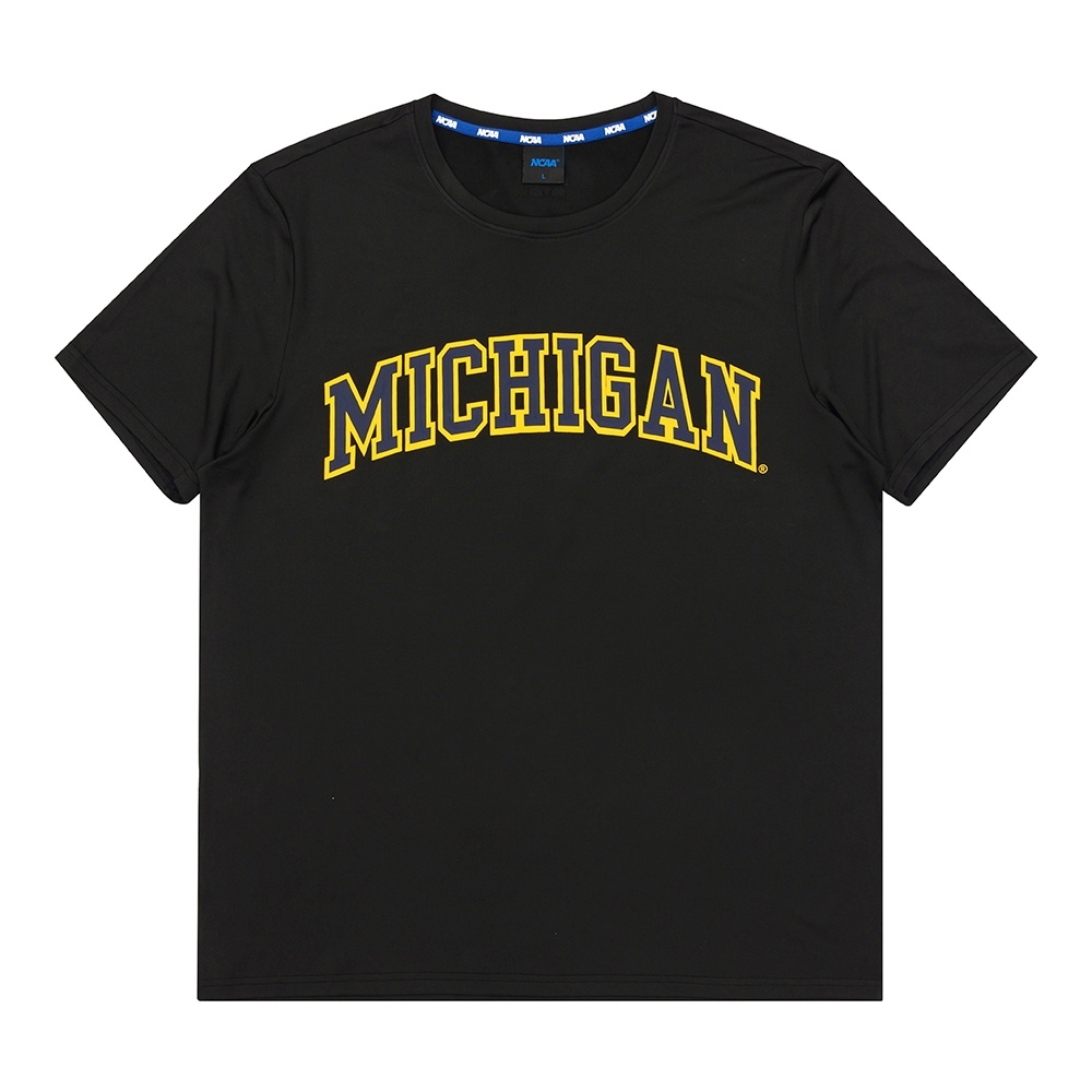 【NCAA】密西根大學 Michigan 男吸排圓領T-黑