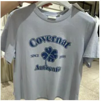[S] COVERNAT WOMAN ARCH CLOVERHEART T-SHIRT,LIGHT BLUE, CO2402ST88LB [FINAL SALE] (SCN66)