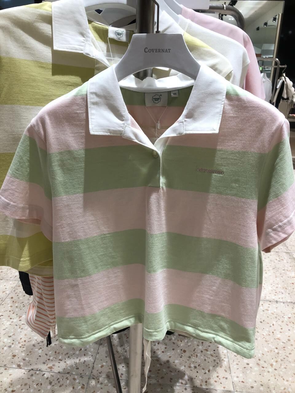 [S] COVERNAT WOMEN CROPPED RUGBY T-SHIRT,LIGHT PINK, CO2402ST82LP (SCN68)