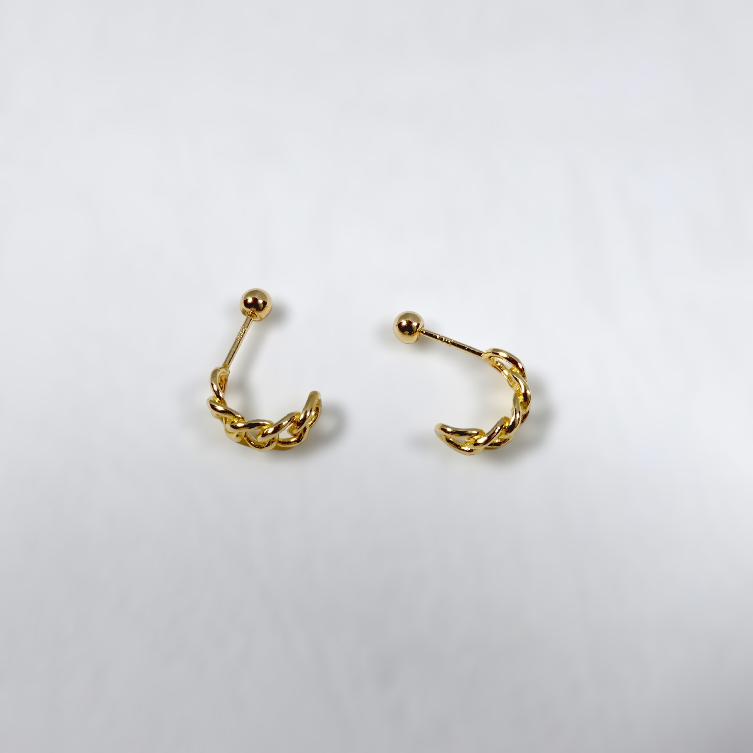 現代都市鎖鏈耳環