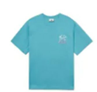 [S] MLB GRADIENT MONOGRAM CLIPPING OVERFIT T-SHIRT,TURQUOISE, 3ATSM0633-50TQS (SMLB405)