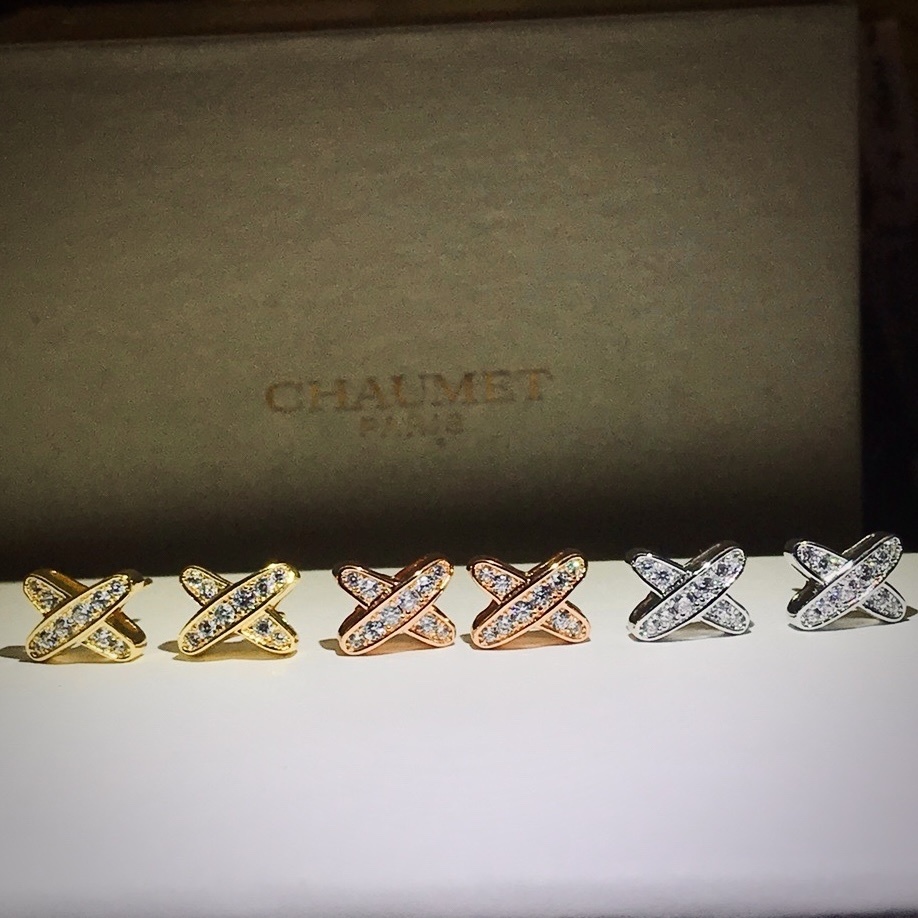 18k Liens緣系一生x”滿鑽定製耳釘