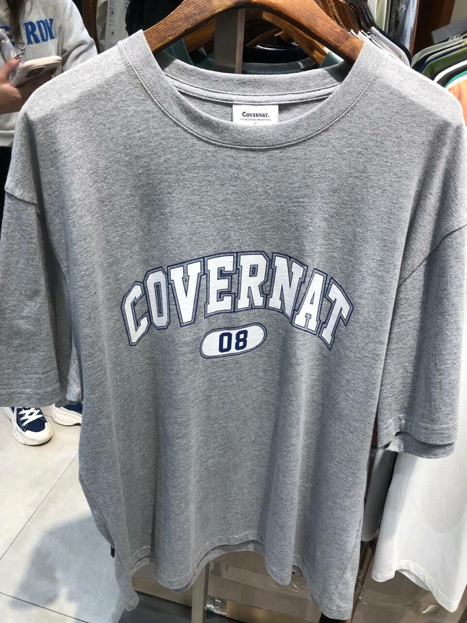 [S] COVERNAT ARCH LOGO T-SHIRT,MELANGE GRAY, CO2402ST29MG (SCN72)