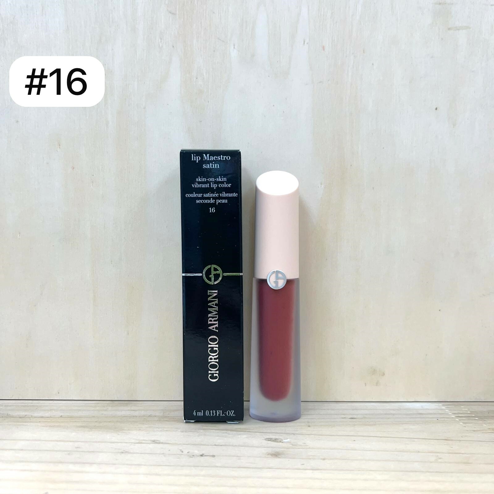 GIORGIO ARMANI 絲絨水漾唇釉 #16 玫瑰紅茶