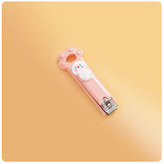 Hotly recommended portable anti-splash nail clippers ([Cat Claw Style] Pink Teddy)