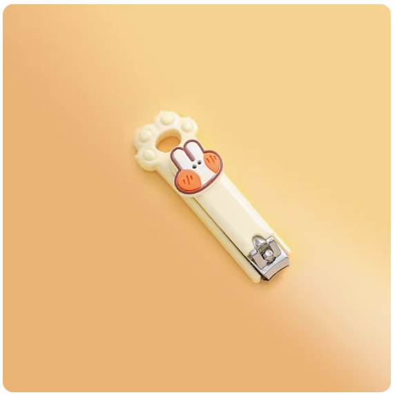 Hotly recommended portable anti-splash nail clippers for you ([Cat Claw Style] Milk Color Rabbit)