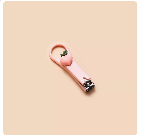 熱推便攜迷妳防飛濺指甲刀(粉色水蜜桃)