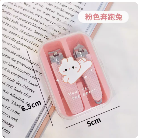 Popular cute nail scissors (pink running rabbit)