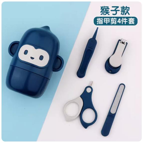 Popular baby nail clipper set (blue-monkey style nail clipper)