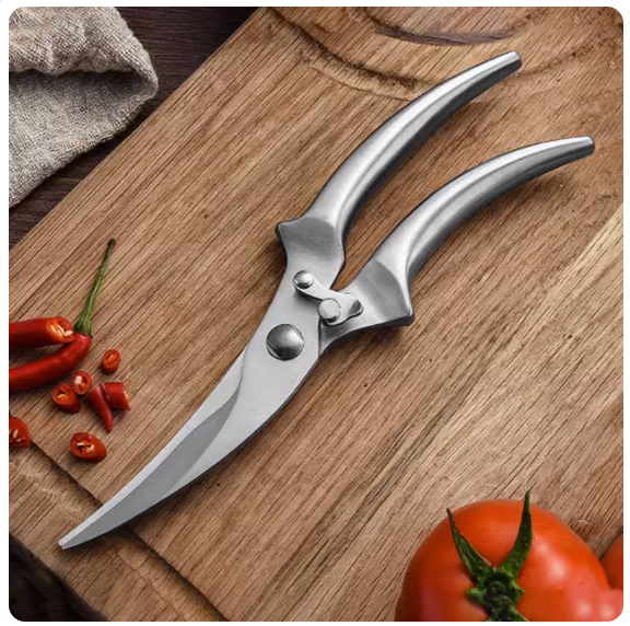 Hot style kitchen scissors with multiple functions (chicken bone scissors: stainless steel)