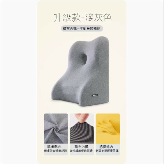 Popular dormitory back cushion ([upgraded model] - light gray) [small size - 50*40*26cm]