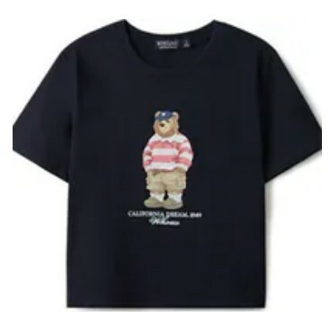 [S] WHO.A.U STEVE PHOTO CROP T-SHIRT,NAVY, WHRPE2424F-59-NAVY (SWAU373)