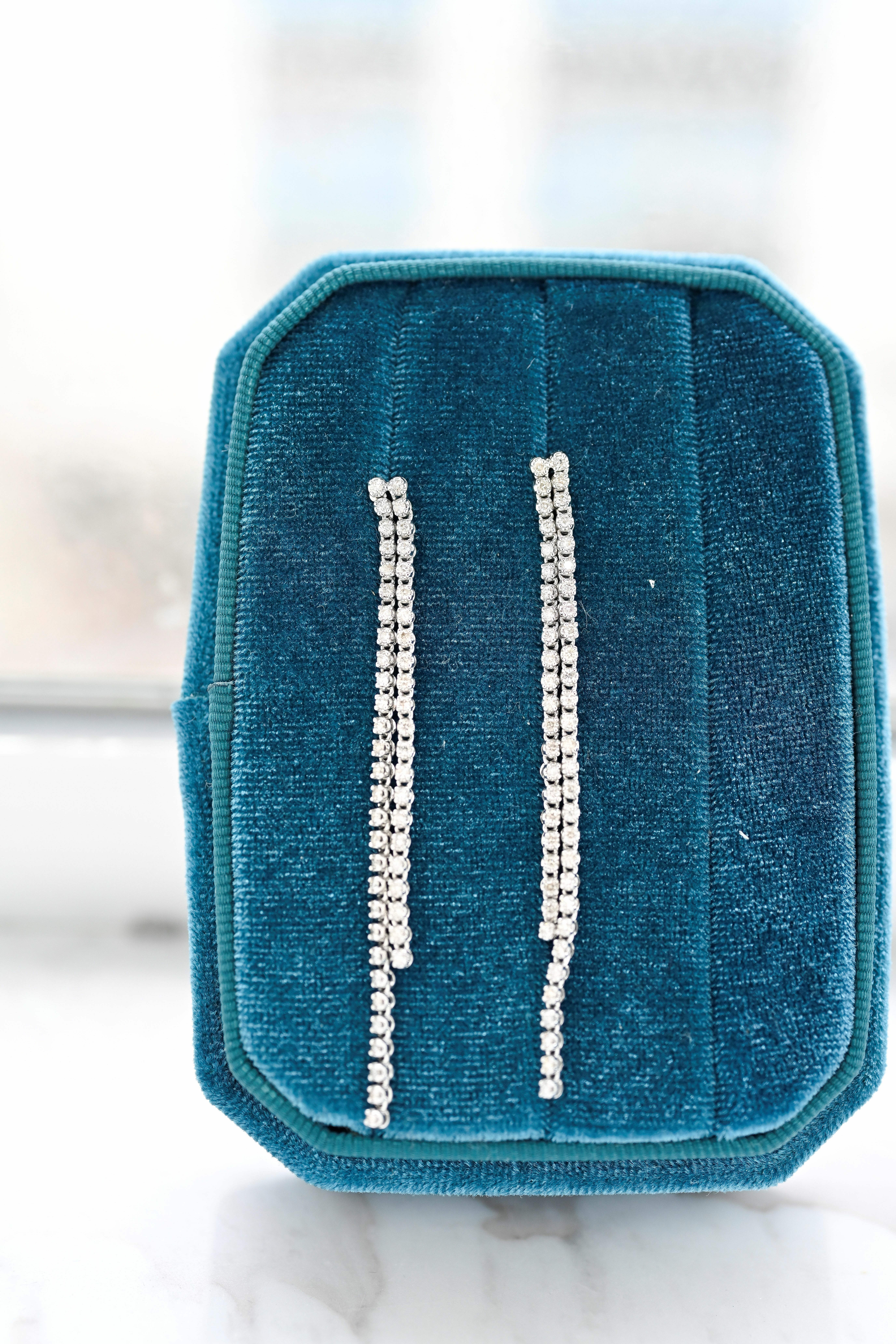 18K Pendiente de tenis Diamond Earring