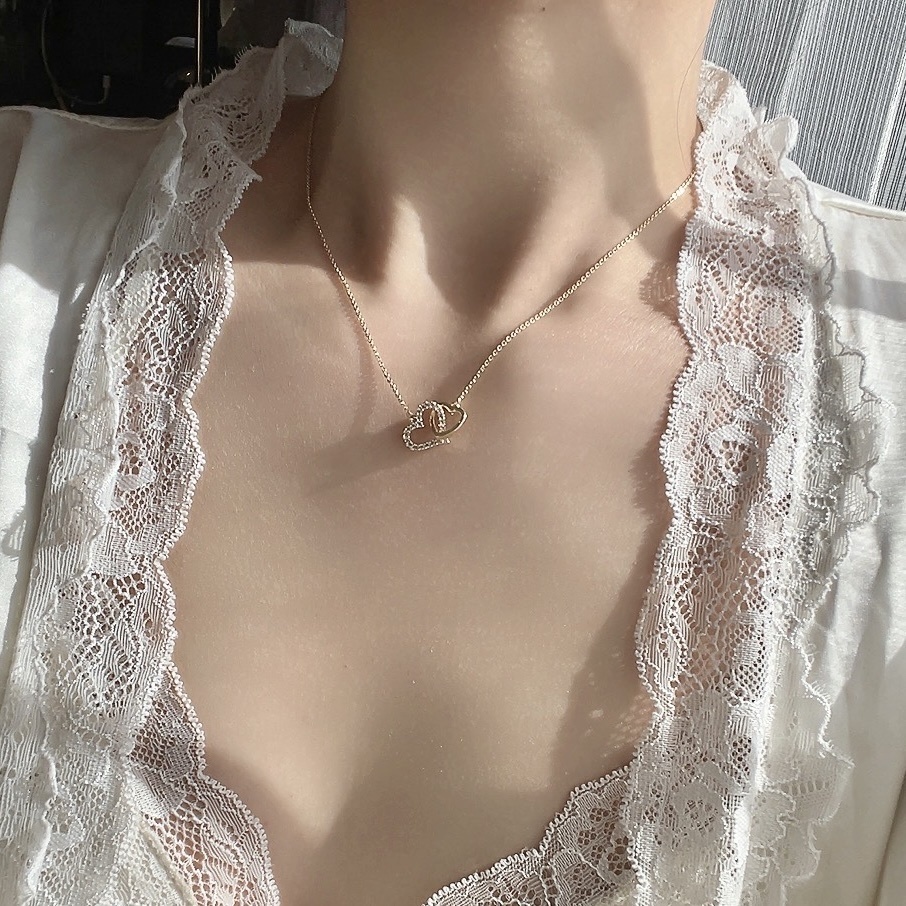 luv永恆心心相扣 時髦甜鎖骨鏈