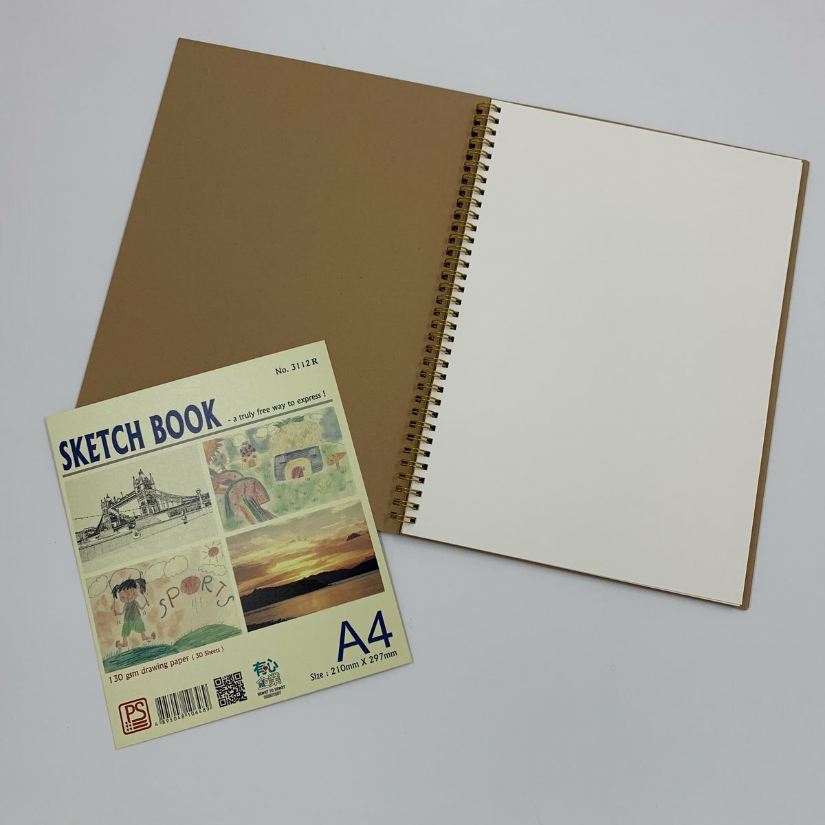 #3112R A4 特厚牛皮圖畫簿 - 1本