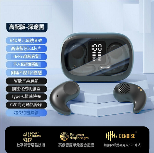 熱推迷你睡眠耳機-M51黑