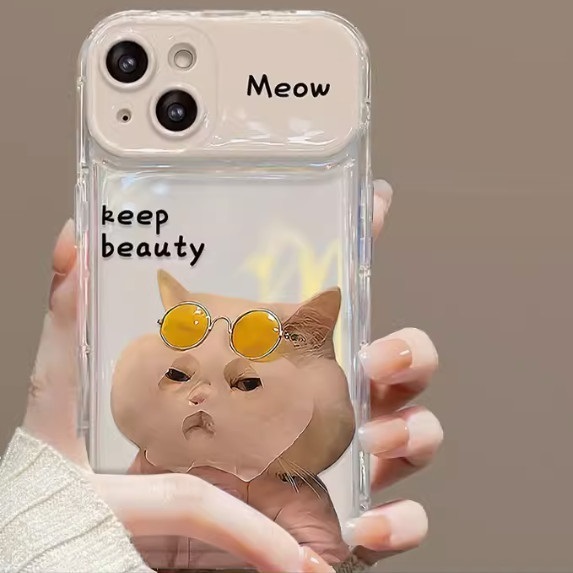 Hotly recommended Funny Mask is suitable for Apple mobile phone cases (white [Funny_Mask Cat] (contact customer service to confirm the phone model after placing the order)
