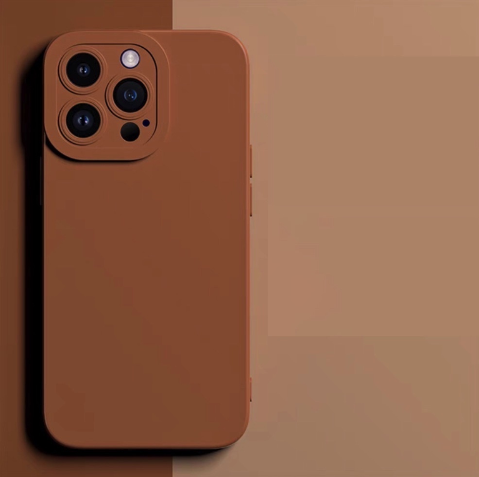 熱推矽膠全包防摔適用於iPhone系列手機殼（焦糖棕）(下單後聯絡客服確認手機型號)