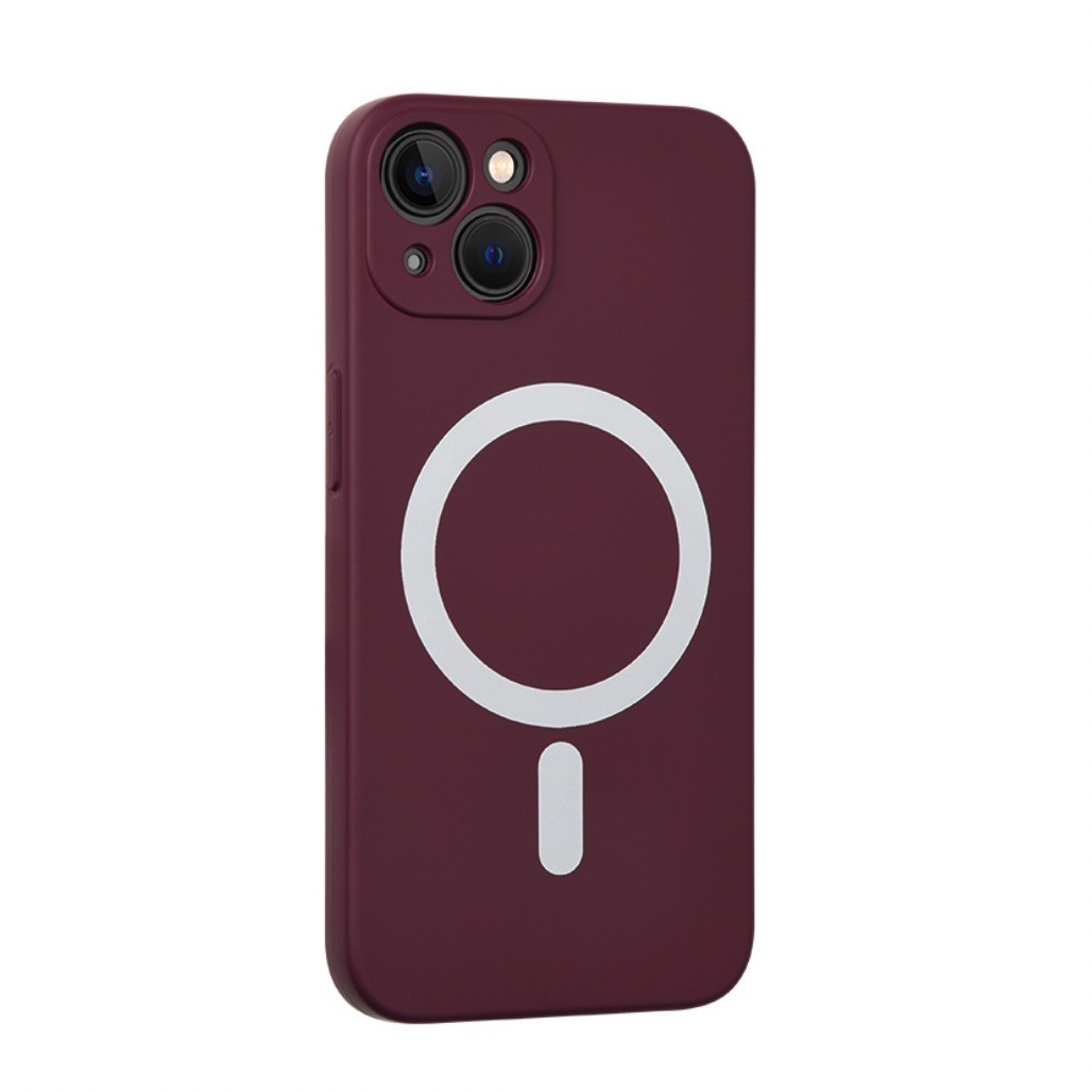 The popular liquid silicone magnetic suction is suitable for iPhone series mobile phone cases (grape purple) (contact customer service to confirm the phone model after placing the order)