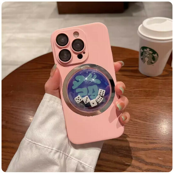 Popular creative and fun suitable Apple mobile phone case (Creative Dice [Girl Pink Style] (Contact customer service to confirm the phone model after placing the order)
