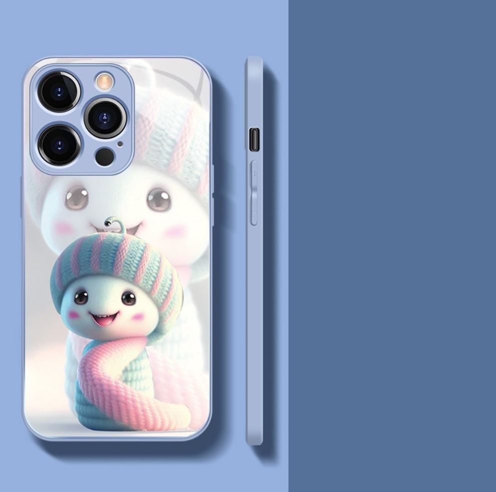 The popular glass zodiac sign is suitable for iPhone series mobile phone cases (Sky Blue_Sisake) (contact customer service to confirm the phone model after placing the order)