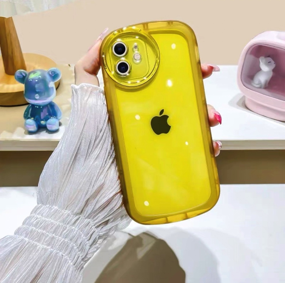 爆款透明保護套防摔全包適用於iPhone系列手機殼（忌廉黃）(下單後聯絡客服確認手機型號)