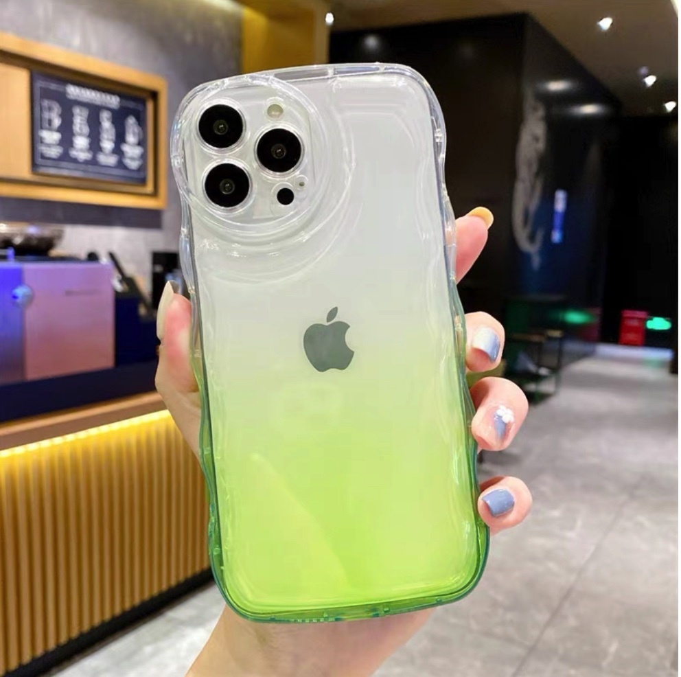 爆款全包波浪軟適用於iPhone系列手機殼（青綠）(下單後聯絡客服確認手機型號)