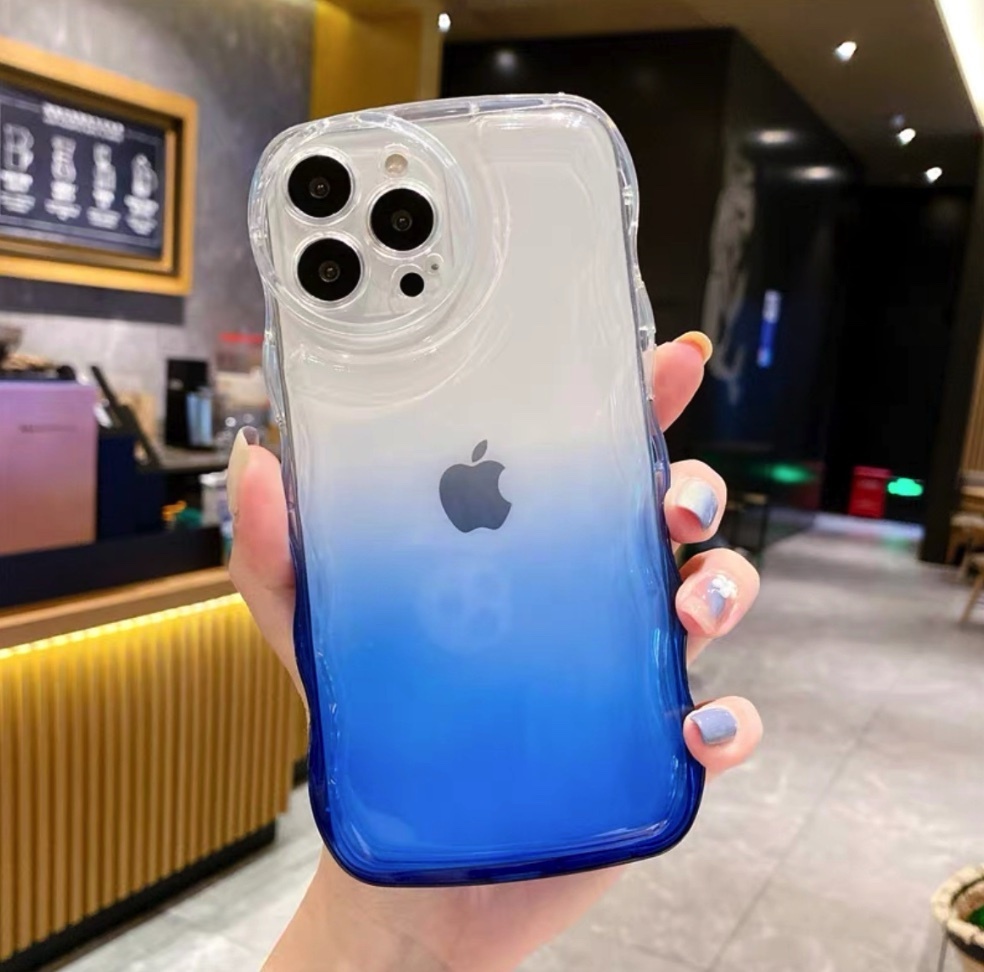 爆款全包波浪軟適用於iPhone系列手機殼（深藍）(下單後聯絡客服確認手機型號)