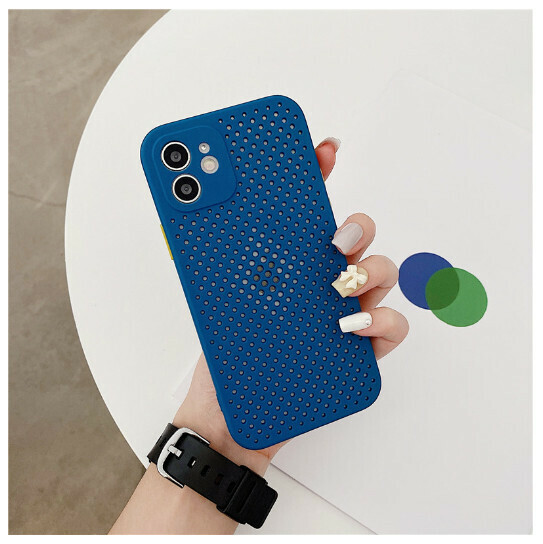 Popular cooling phone case suitable for iPhone 14 (navy blue (contact customer service to confirm the phone model after placing the order)
