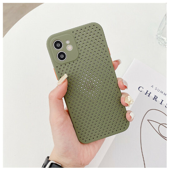 Popular cooling phone case suitable for iPhone 14 (military green (contact customer service to confirm the phone model after placing the order)