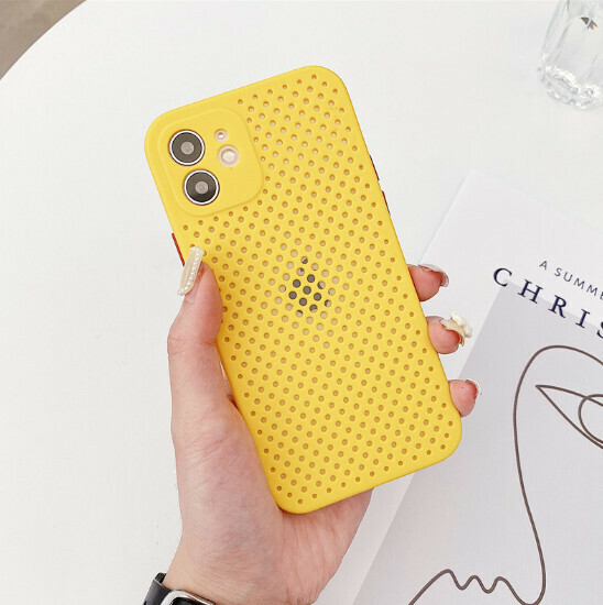 Popular cooling phone case suitable for iPhone 14 (yellow (contact customer service to confirm the phone model after placing the order)