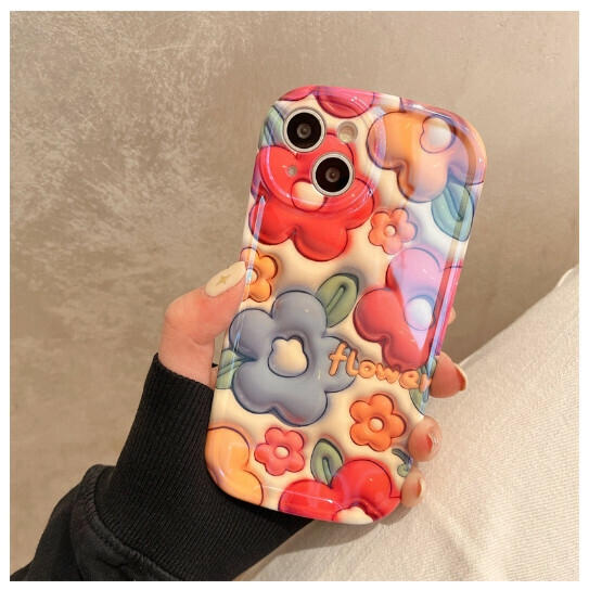 The new mobile phone case is suitable for iPhone 14 promax Apple 13 [Flowy multiple flowers] (contact customer service to confirm the mobile phone model after placing the order)