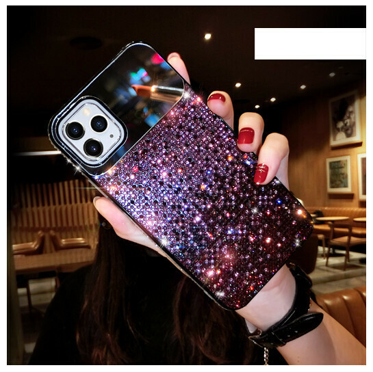 The new mobile phone case is suitable for Apple 13/iphone14 [Thousand Diamond Touch-up Mirror Gradient Pink] (contact customer service to confirm the phone model after placing the order)