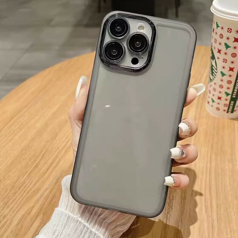 The new electroplated ring with built-in lens film is suitable for iPhone cases [transparent black (electroplated lens ring with lens film)] [contact customer service after placing the order to confirm the phone model]