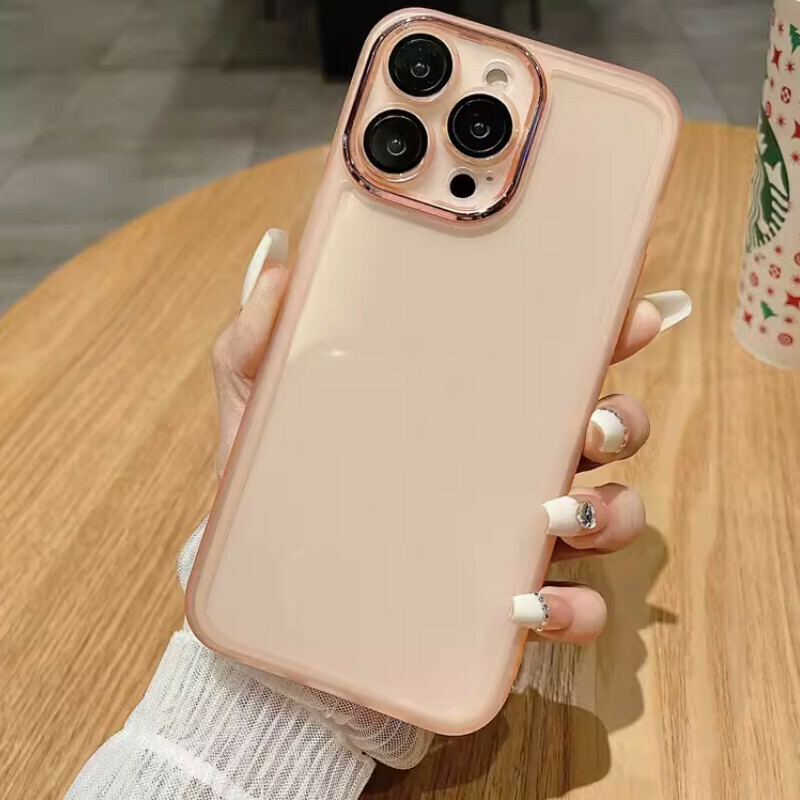 The new electroplated ring with built-in lens film is suitable for iPhone cases [transparent powder (electroplated lens ring with lens film)] [contact customer service after placing the order to confirm the phone model]