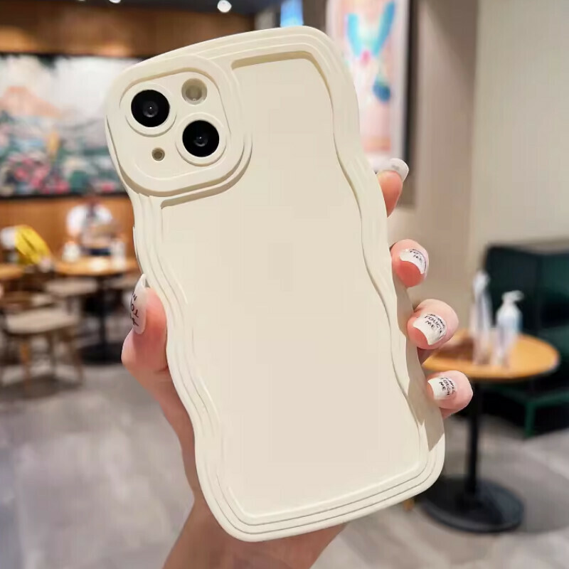 New skin-feel large wave pattern suitable for iPhone mobile phone case [off-white skin-feel large wave soft shell] [contact customer service after placing the order to confirm the phone model]