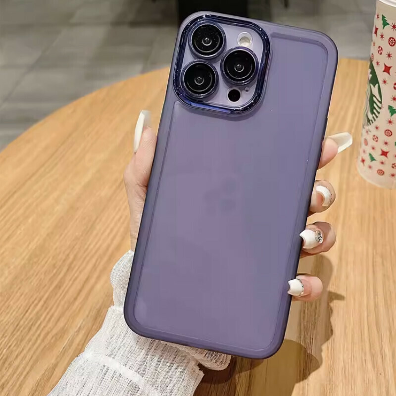The new electroplated ring with built-in lens film is suitable for iPhone cases [Transparent Purple (Electroplated Lens Ring with Lens Film)] [Contact customer service to confirm the phone model after placing the order]