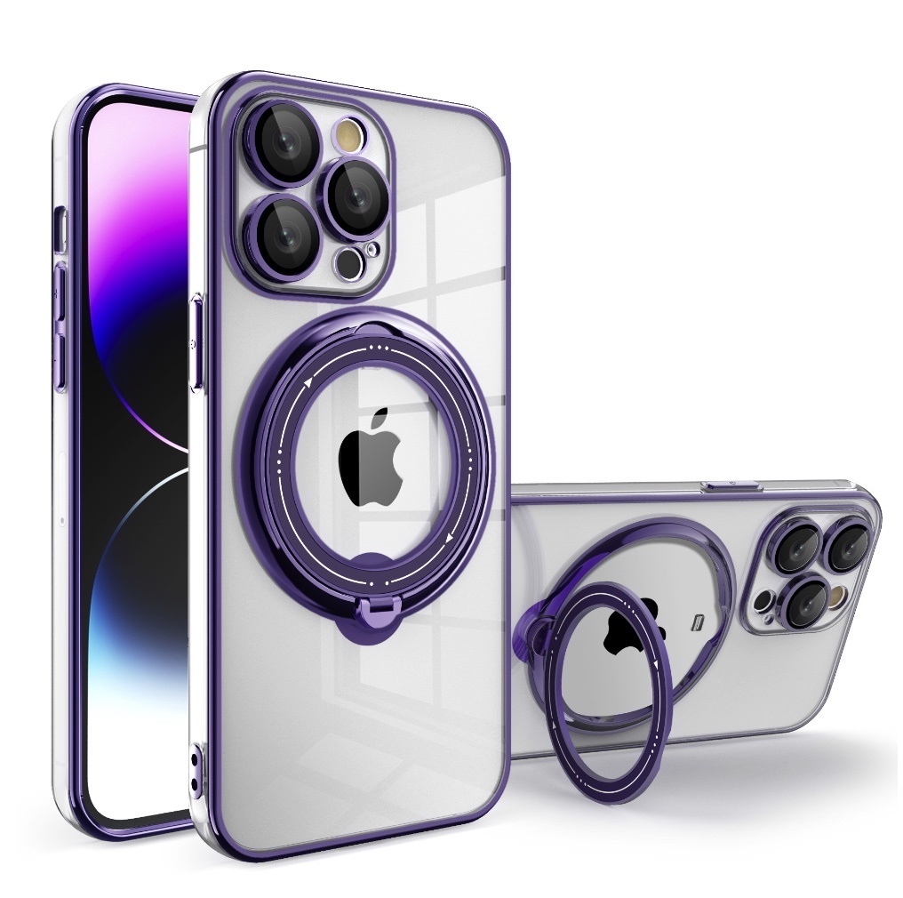 The new magnetic soft shell electroplating protective cover is suitable for iPhone series mobile phone cases (dark purple) (contact customer service to confirm the phone model after placing the order)